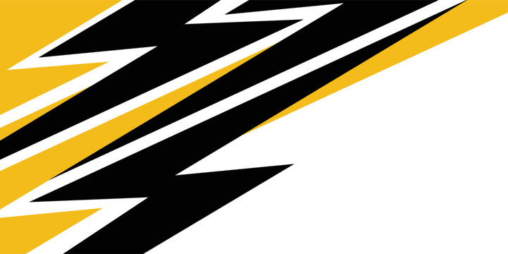 Abstract background with yellow and black geometric spike line pattern