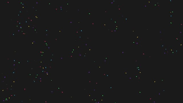 Colorful falling confetti celebration party animation 4K loop festive holiday video overlay