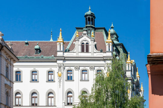 Slovenia, View at the University building in Ljubljana -