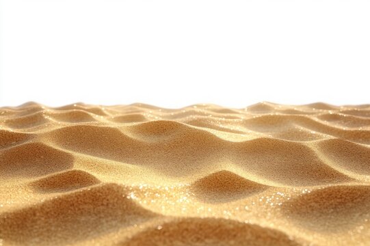 sunlit golden sand dunes with sparkling ripples, serene and peaceful minimal desert landscape