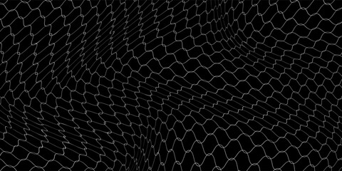 Net pattern. Rope net vector silhouette. Soccer, football, volleyball, tennis and tennis net pattern. Fisherman hunting net rope texture or pattern. © fathor