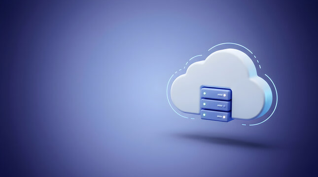 Cloud server data storage icon