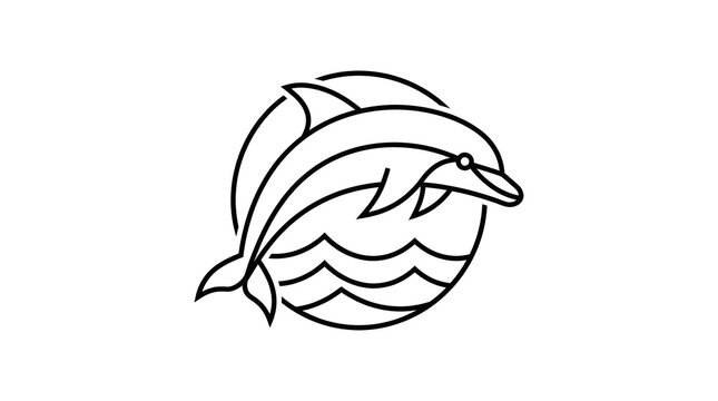 vector illustration of an dolphin