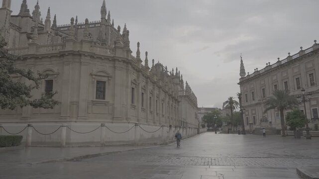 Historic street in Seville, Spain