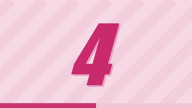 Pink 10 second workout countdown timer with GO ending, fitness training interval animation