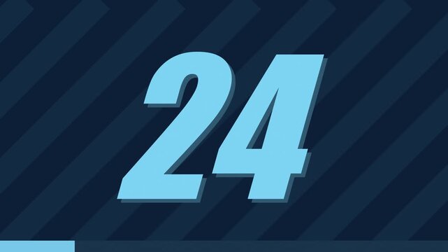 Blue 30 second workout countdown timer with GO ending, fitness training interval animation