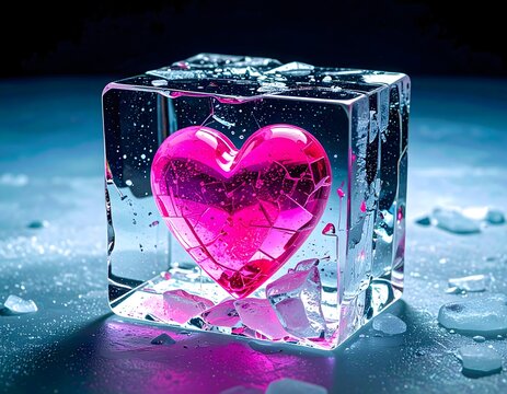閉ざされた心、冷たい氷に閉じ込められた愛