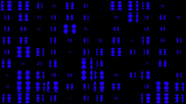 Blue digital dot matrix pattern background, abstract tech motion technology