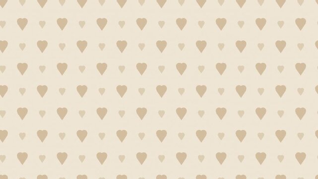 Beige heart pattern scrolling sweetly, valentine seamless loop background
