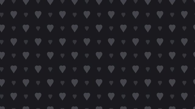 Black heart pattern scrolling sweetly, valentine seamless loop background