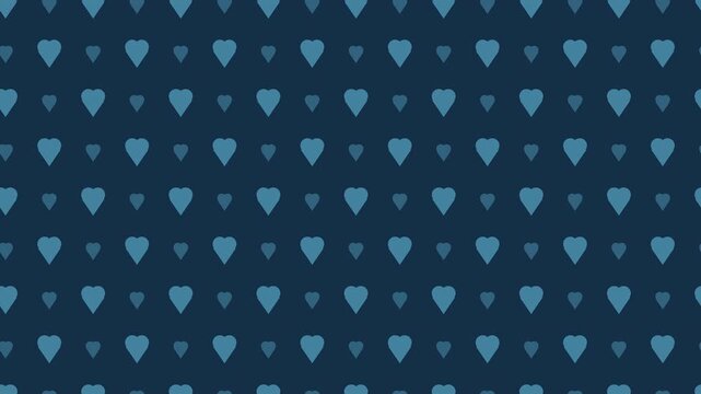 Blue heart pattern scrolling sweetly, valentine seamless loop background