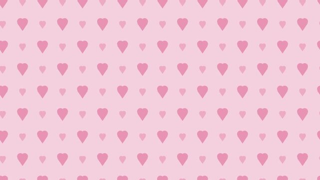 Pink heart pattern scrolling sweetly, valentine seamless loop background