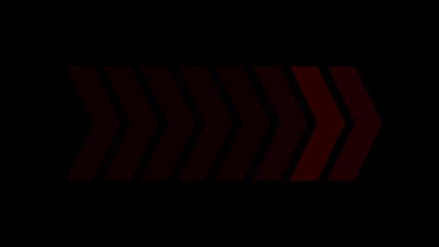 Right arrow directional loop animation. Animated arrows for the overlay video layer. Arrow icon concept  4k video animation.