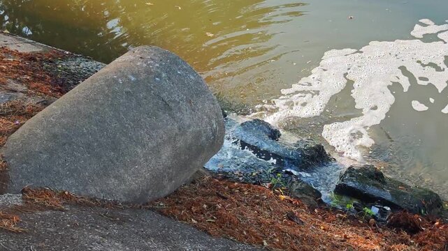 Wastewater flowing into a river