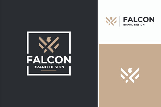 Bird Wingspan Emblem with Initial Letter F as Wings Shape for Falcon or Flight or Freedom logo design