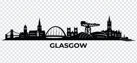 Obraz premium Glasgow skyline silhouette