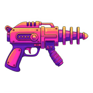 Pink toy gun with colorful lights
