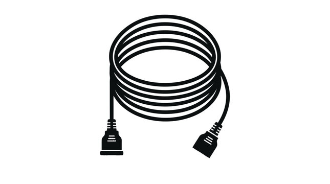 Rolled Power Cord with Plugs Icon