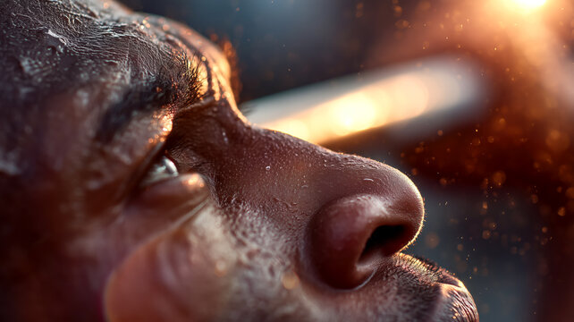 Sweat-drenched determination, resilience in the face of challenge