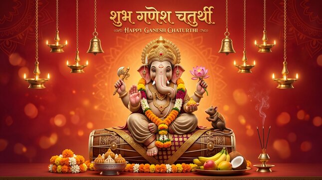 Ganesh Chaturthi background 