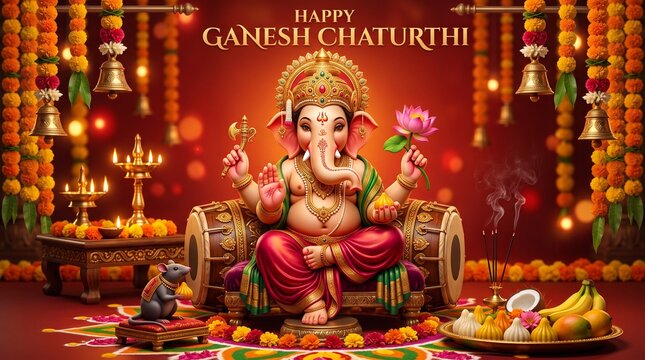 Ganesh Chaturthi background 