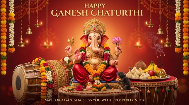 Ganesh Chaturthi background 