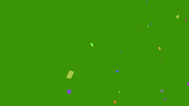 3D confetti explosion animation on greenscreen background. Perfect for celebration themes