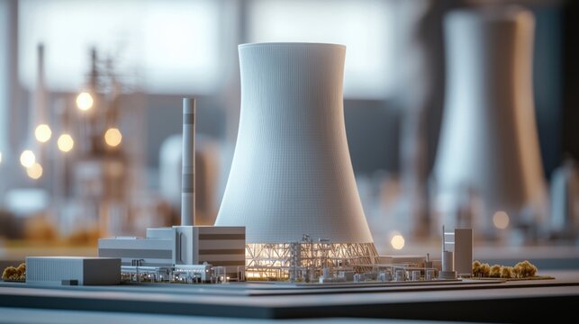 Nuclear plant model in transparent space
