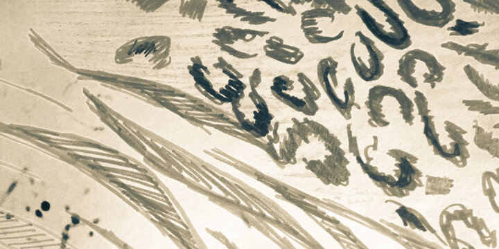 Fur Texture Cheetah. Ivory Wild Jaguars. Print