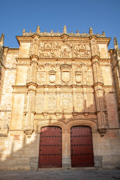Ornate Plateresque facade of the University of Salamanca