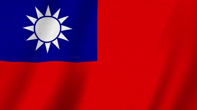 Taiwan flag background with seamless loop