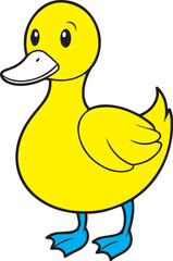 Fototapeta premium yellow duck cartoon