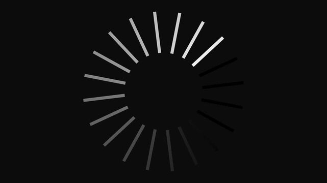 white Loading wheel animation . Animated circle loading gif video t of loading progress bar icons with circular dotted and dashed buffering symbols for web interface