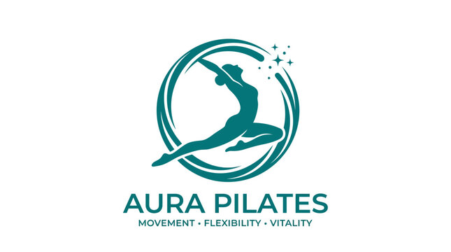 Abstract Business Logo Design with Creative Bird Silhouette, Circular Symbol, Dynamic Wave Shapes, and Modern Vector Branding Concept for Fitness, Travel, Health, and Corporate Identity