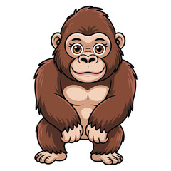 Obraz premium Gorilla icon isolated wild strong ape featuring cute primate mammal cartoon character with wildlife exotic monkey animal theme