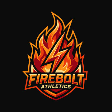 Firebolt Athletics mascot logo with flame and lightning.