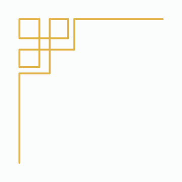 Minimalist geometric corner border element vector art simple elegant decorative ornament for frames certificates documents diplomas invitations banners or web design.