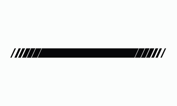 Car racing stripe graphic vector design element sporty decal for vehicle wraps automotive decoration vinyl stickers or extreme sports branding.