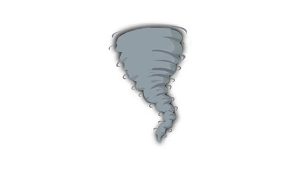 Gray Tornado and Cyclone Natural Disaster Vector Illustration
