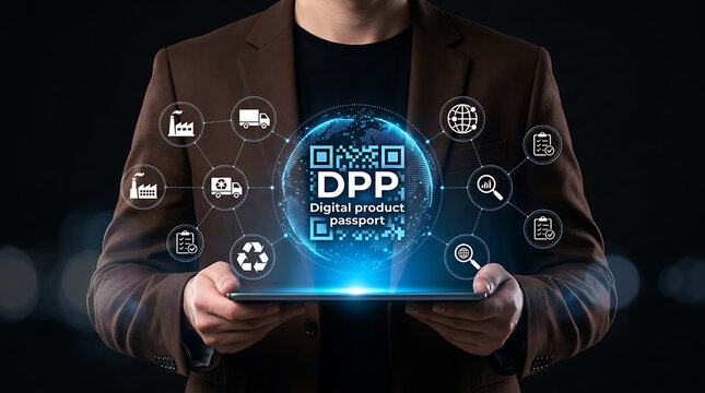 Digital Product Passport DPP Supply Chain Sustainability Business Concept