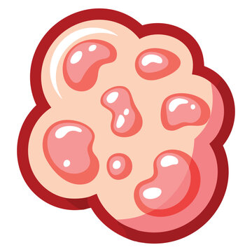 Herpes skin infection and itch isolated flat vector illustration perfect for healthcare dermatology and treatment themes