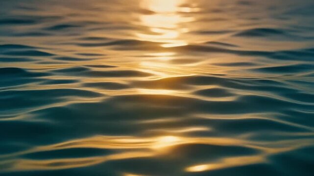 Golden sunset reflections on calm sea water at Agia Eleni Beach
