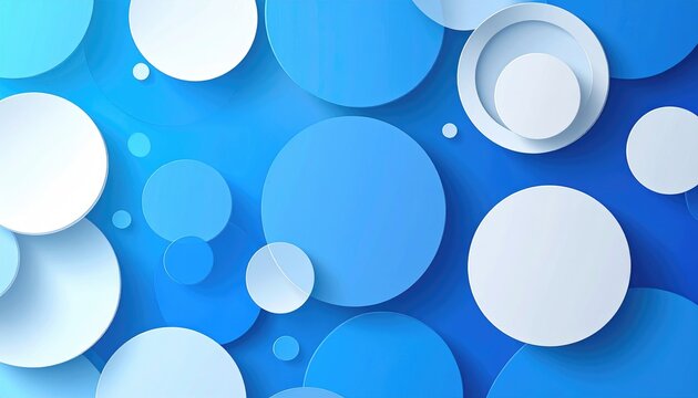 Layered circles on a gradient backdrop, creating a depth illusion with shadow and light