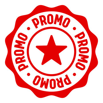 promo seal badge. promo label sticker. Vector sign
