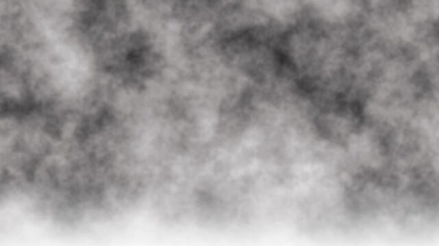 Dense grey smoke fog mist animation reveals dark textured patches. Smoke fog mist layer creates detailed heavy haze atmospheres. Fog mist animation delivers realistic overlay.