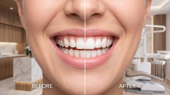 Orthodontic Treatment Before and After Showing Straighter Teeth and Improved Smile