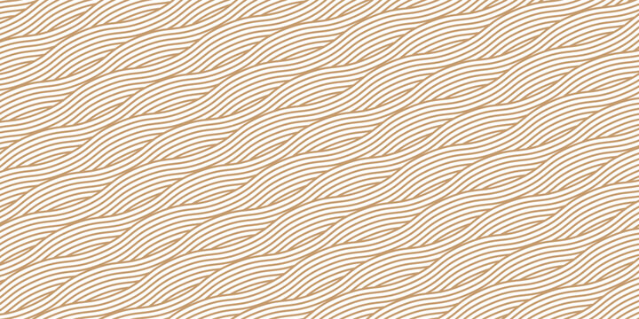 Yellow instant noodle, pasta and spaghetti texture with geometric wavy lines. Ramen, pasta vector pattern. Background abstract food illustration