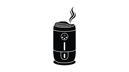 Obraz premium air purifier silhouette on white background black device cleaner filter health wellness