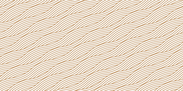 Yellow instant noodle, pasta and spaghetti texture with geometric wavy lines. Ramen, pasta vector pattern. Background abstract food illustration