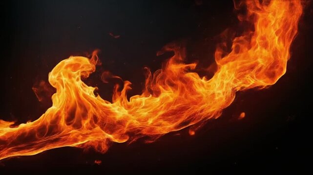 Fire transition loop diagonal flames sweeping with continuous glowing edge effects